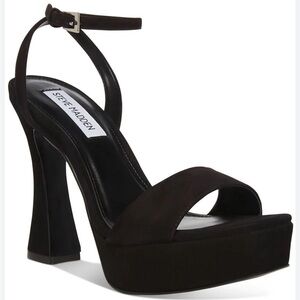 Steve Madden Elegant Black Platform Sandals